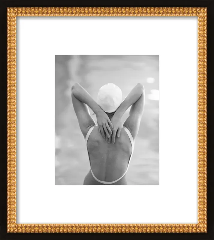 The Swimmer with a white  cap by Lucy Snowe for Artfully Walls