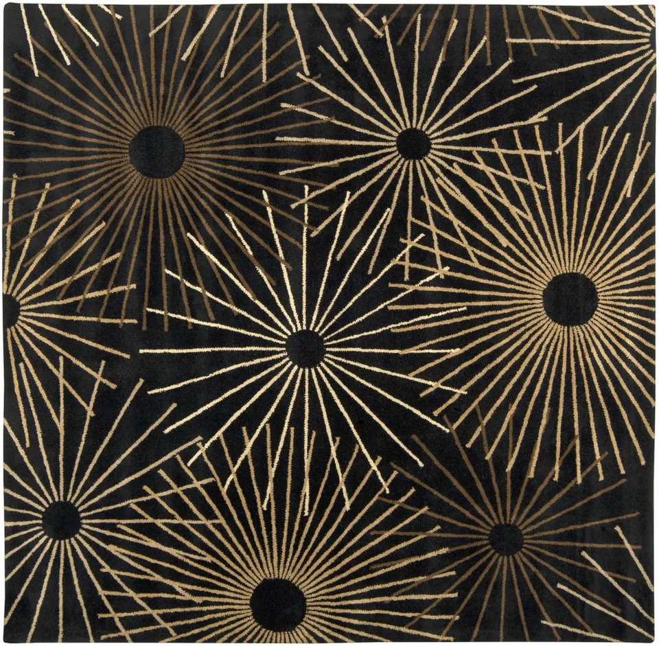 Forum Black Indoor 9'9" x 9'9" Handmade Rug