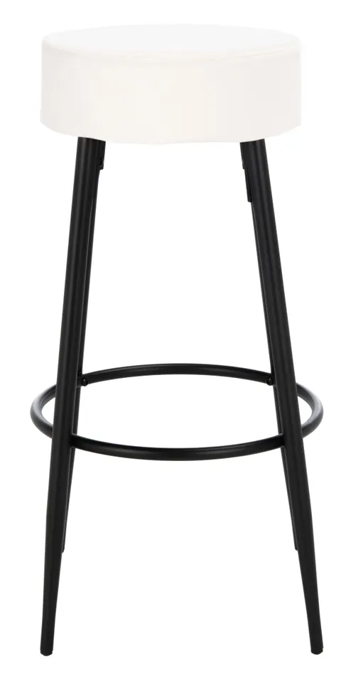 Bohden Round Bar Stool - Ivory / Black