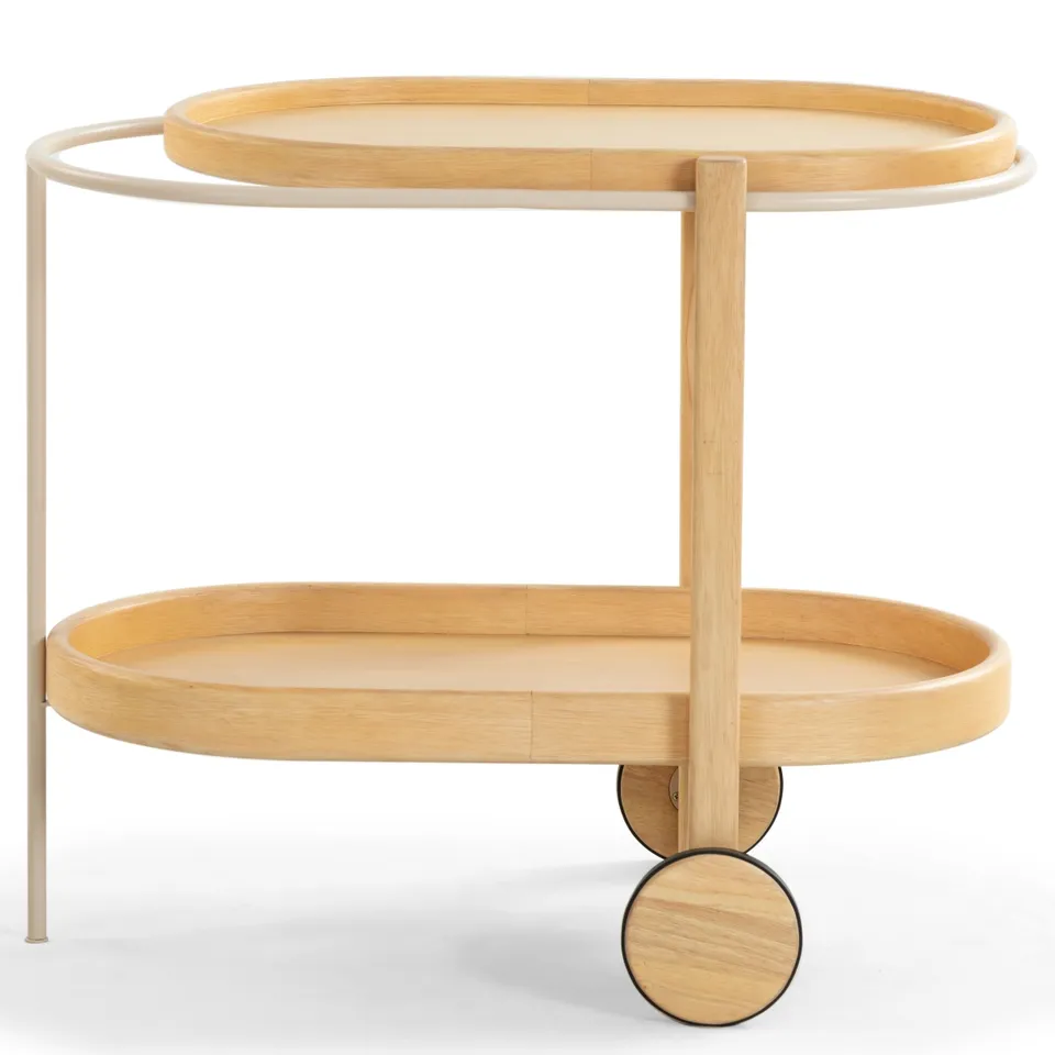 Trianna Wood 2 Shelf Bar Cart - Natural