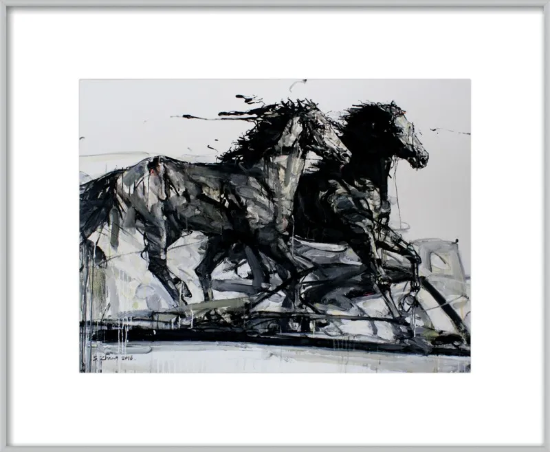 Black Stallions by Shao Y. Zhang for Artfully Walls
