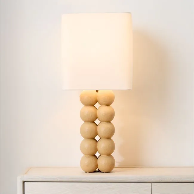 Hopper 30" Wood Table Lamp with Fabric Shade by Venus Williams