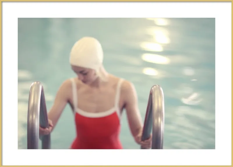 Swimmer in a Red Suit by Lucy Snowe for Artfully Walls