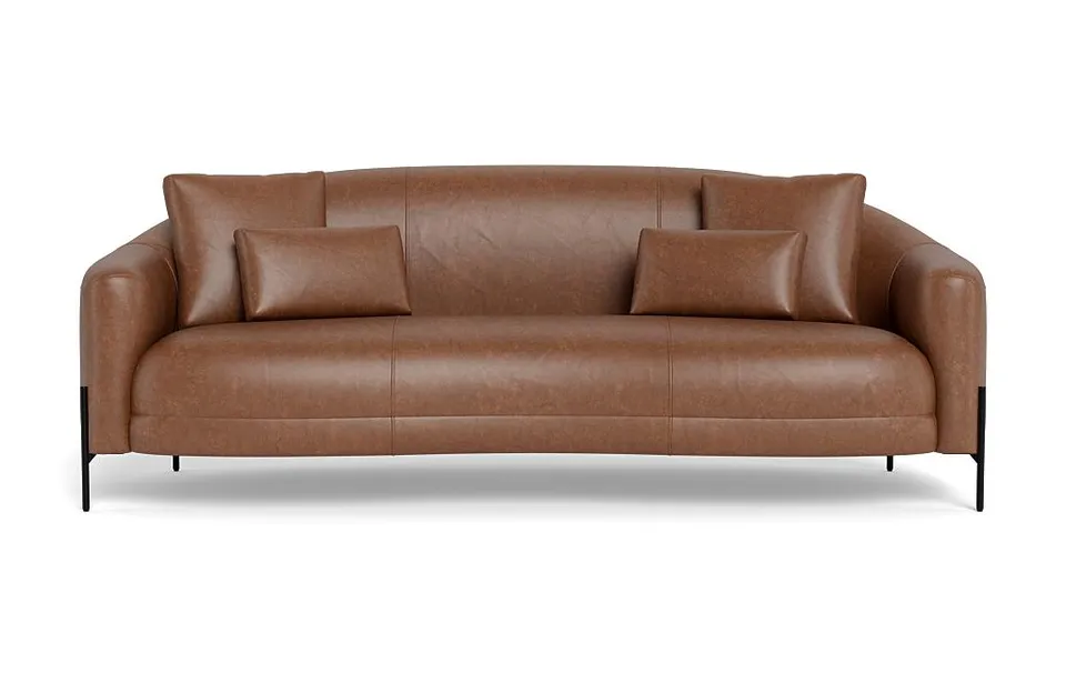Fiona Leather 3-Seat Sofa