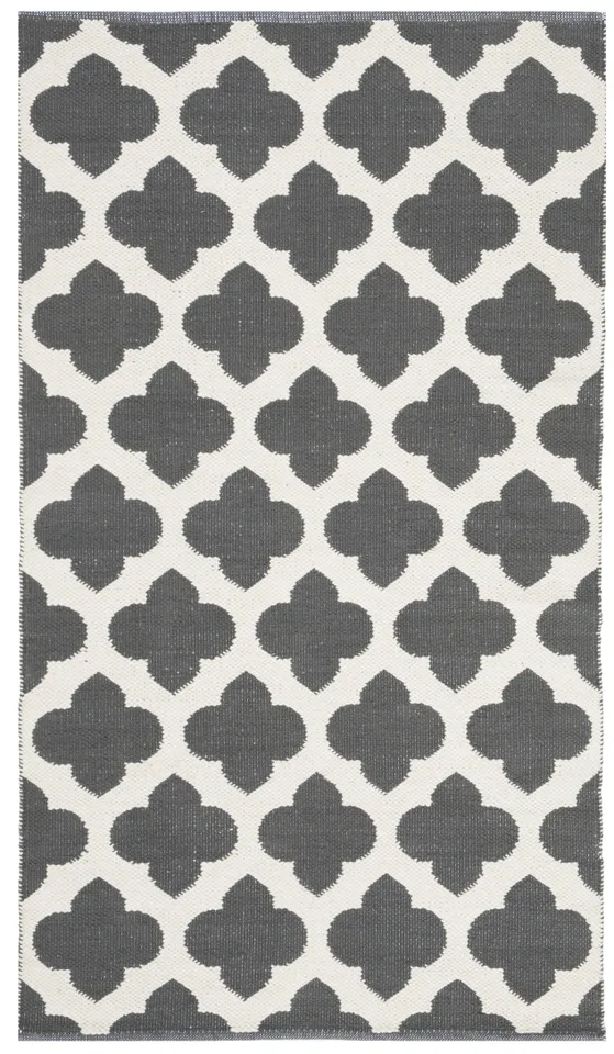 Arlo Home Hand Woven Area Rug, MTK723E, Dark Grey/Ivory,  3' X 5'