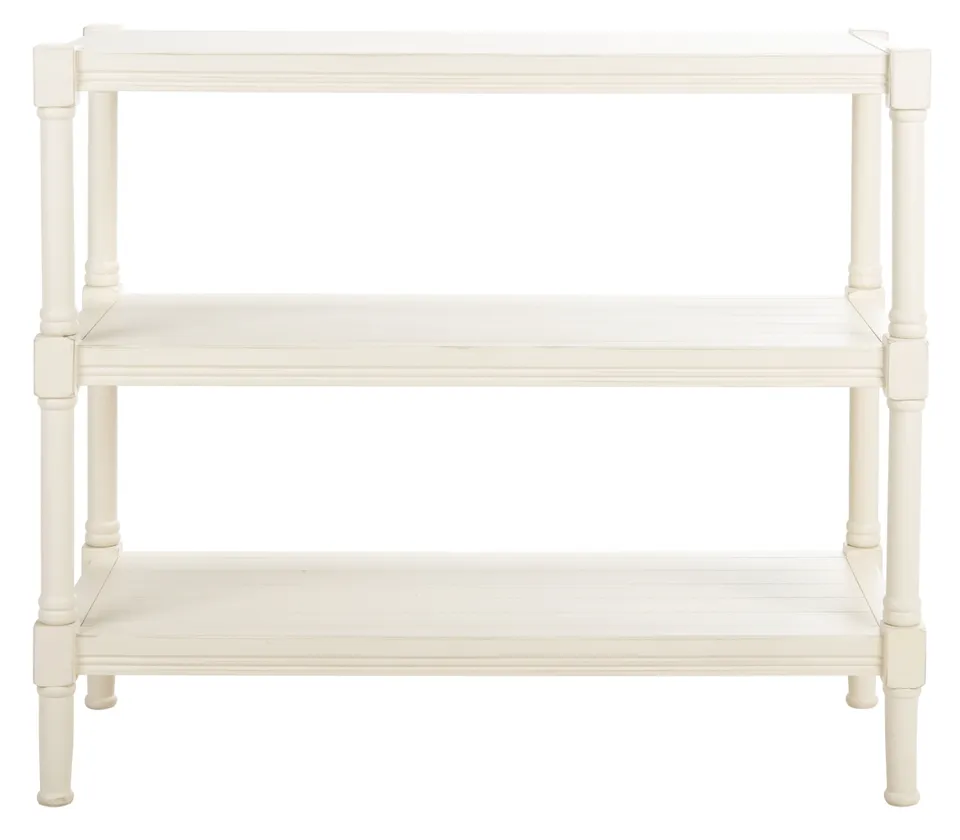 Rafiki 3 Shelf Console - Distressed White