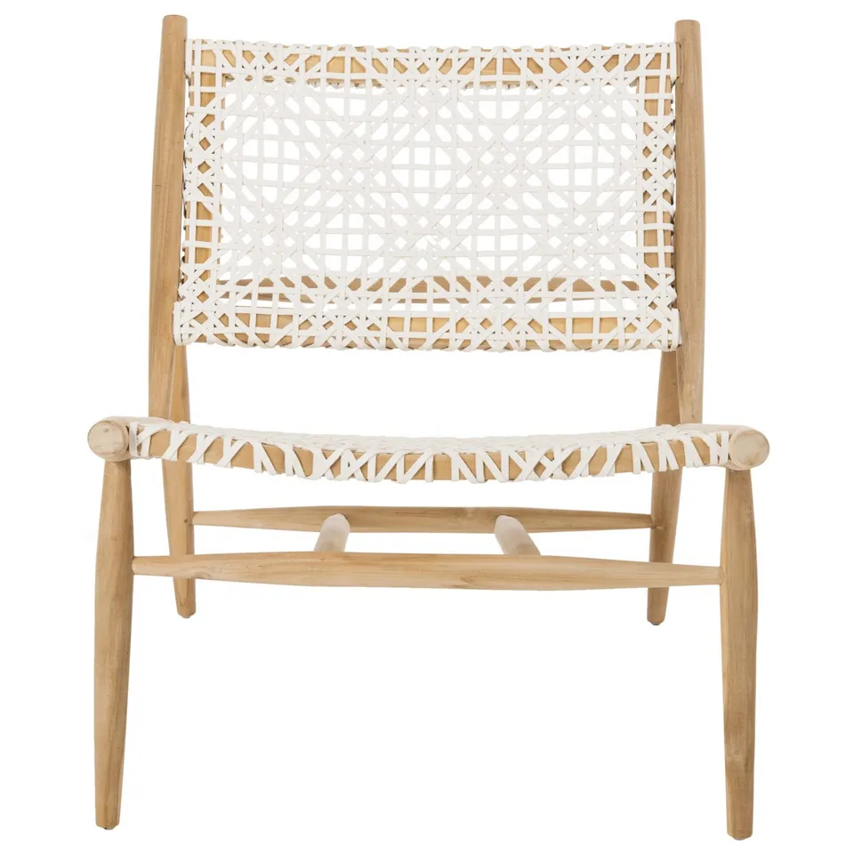 Bandelier Accent Chair - White / Natural