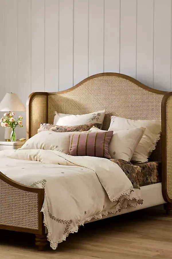 Olivia Cotton Linen Blend Floral Embroidered Duvet