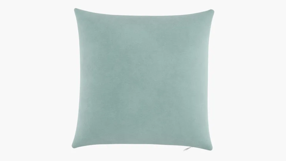 Throw Pillow 16", Aqua Classic Velvet, 16" x 16"