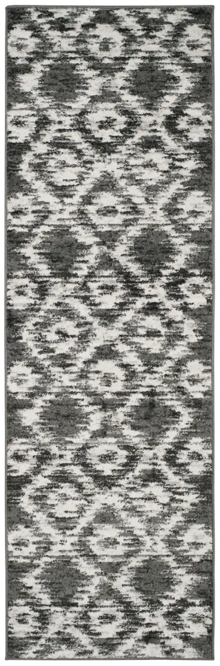 Arlo Home Woven Area Rug, ADR118R, Charcoal/Ivory,  2' 6" X 12'