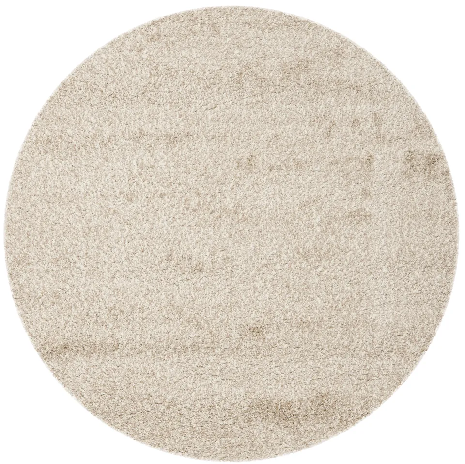 Arlo Home Woven Area Rug, SGN725-1313, Beige,  6' 7" X 6' 7" Round