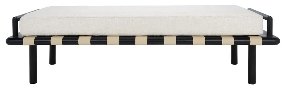 Constantine Teak Bench - Black/White