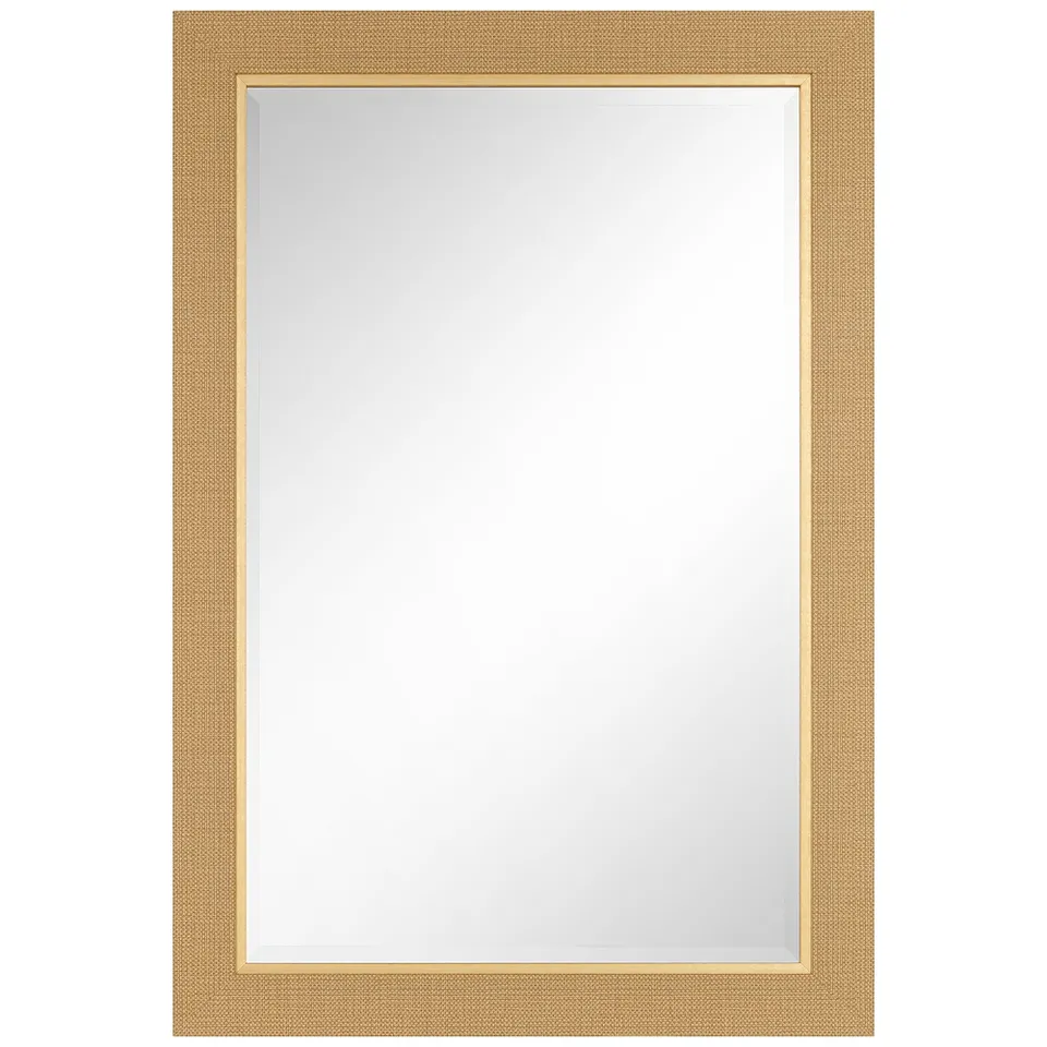 Uttermost Palmdale 26" x 38" Faux Rattan Rectangular Wall Mirror