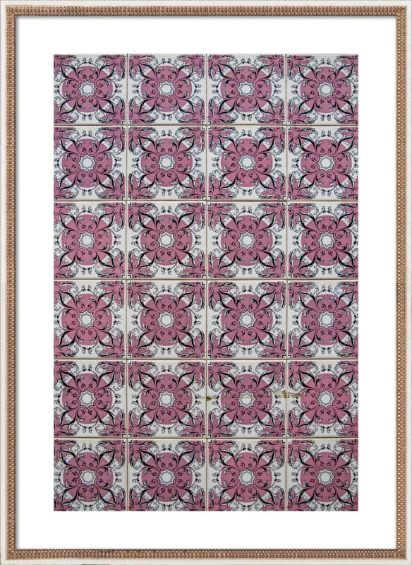 Pink and White Tiles in Lisbon by Sivan Askayo for Artfully Walls