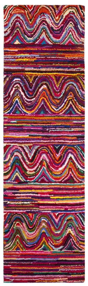 Arlo Home Hand Tufted Area Rug, NAN401A, Multi,  2' 3" X 8'