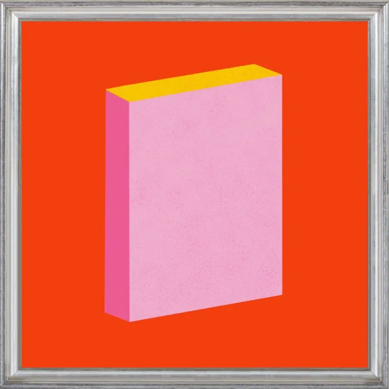 Color Books 3, Scarlet, Pink & Gold by Jessica Poundstone for Artfully Walls