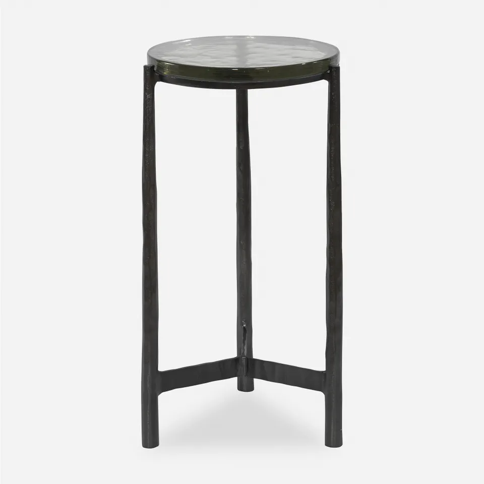 Eternity Iron & Glass Accent Table