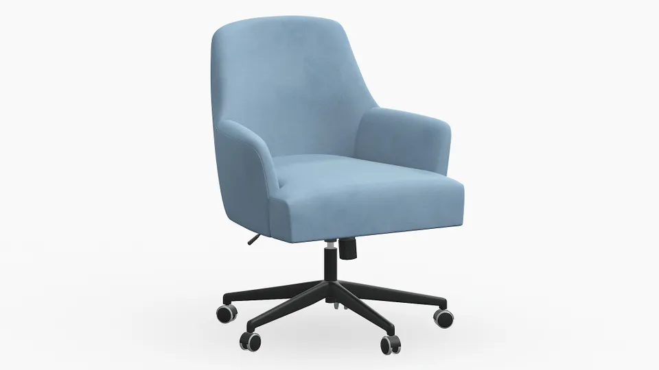Modern Task Chair, Ocean Classic Velvet