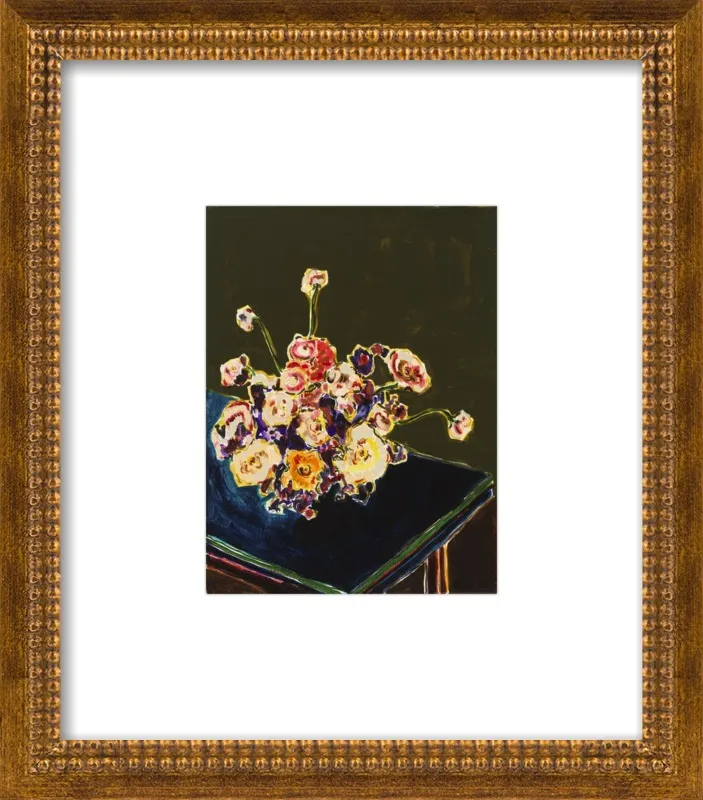 Flowers with Green Background by Kate Lewis for Artfully Walls