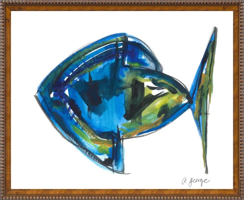 Asbtract Fish by Anthony George for Artfully Walls
