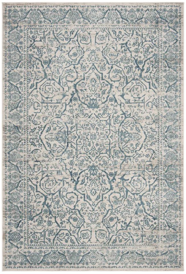 Arlo Home Woven Area Rug, PRN714M, Blue/Beige,  2' 6" X 4'