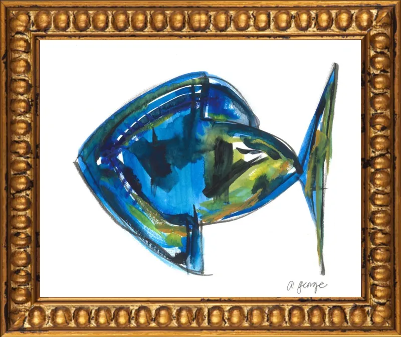 Asbtract Fish by Anthony George for Artfully Walls