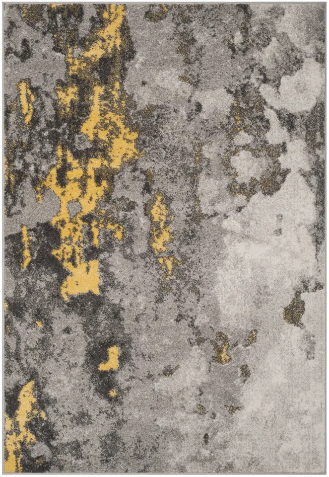 Arlo Home Woven Area Rug, ADR134H, Grey/Yellow,  5' 1" X 7' 6"