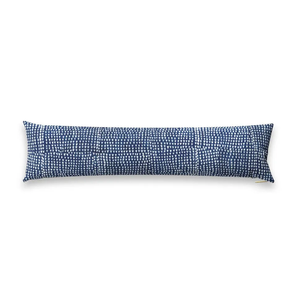Arrows Indigo Pillow by St. Frank | Blue | 48" W x 12" H | Cotton/Linen