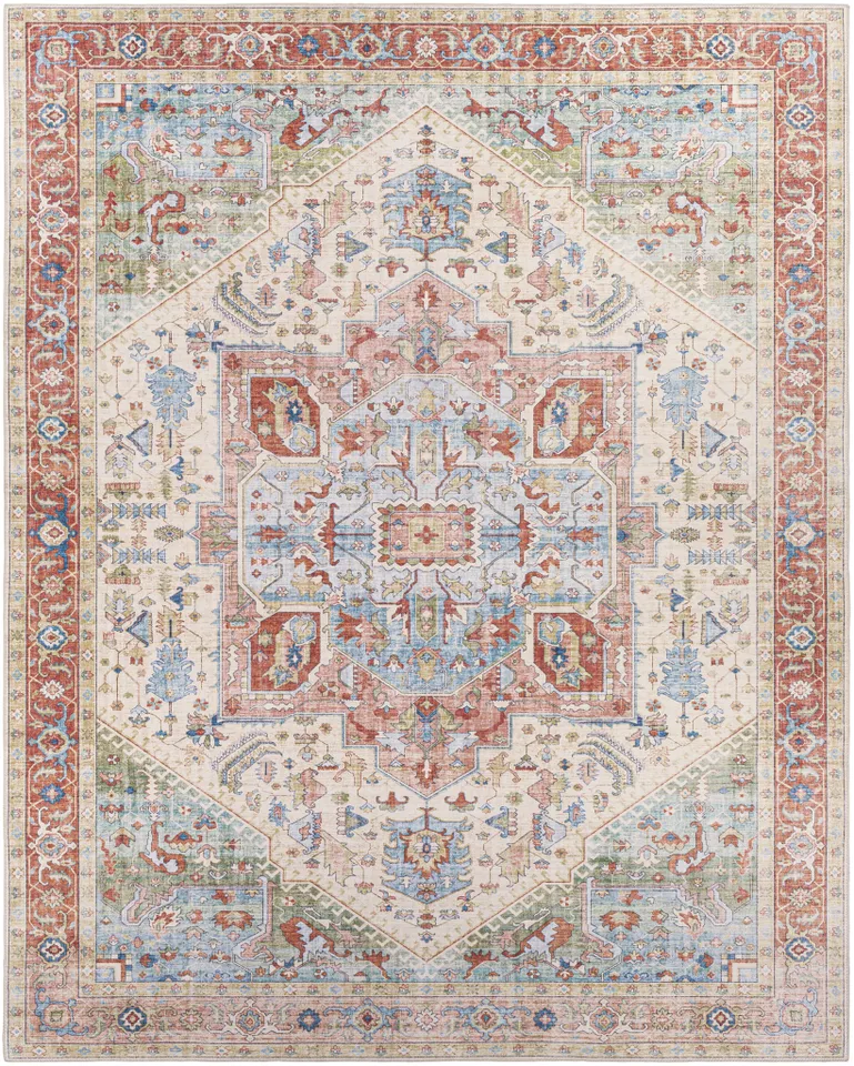 Iris Beige Indoor 7'6" x 9'6" Machine Woven Rug