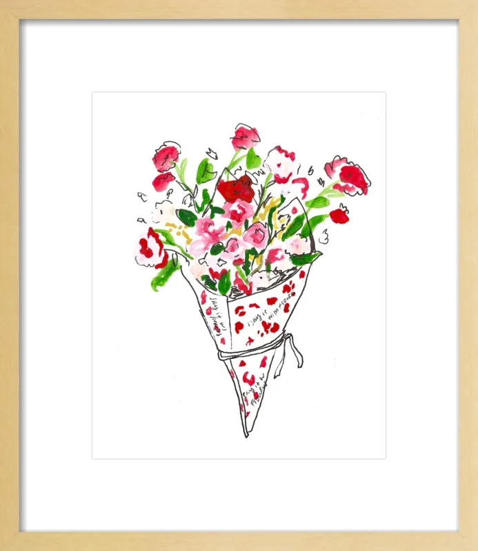 Bodega Flowers in Pink and Red by Larsen McDowell for Artfully Walls
