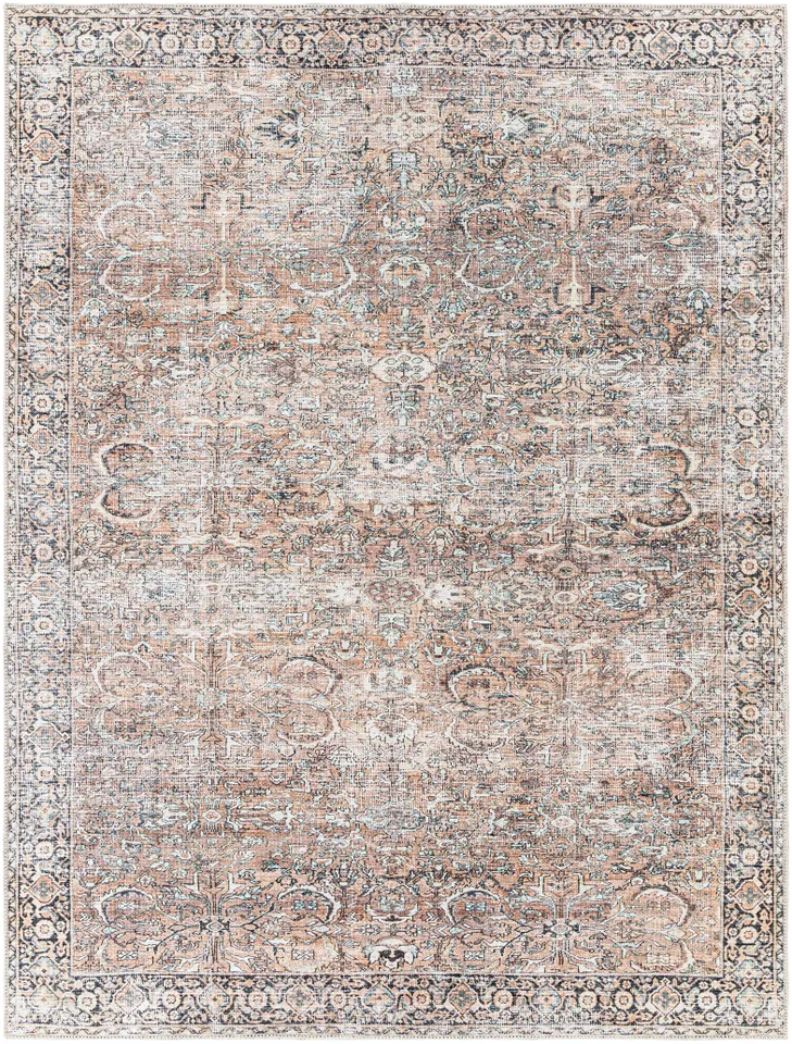 Kemer Beige Indoor 6'7" x 9' Machine Woven Rug