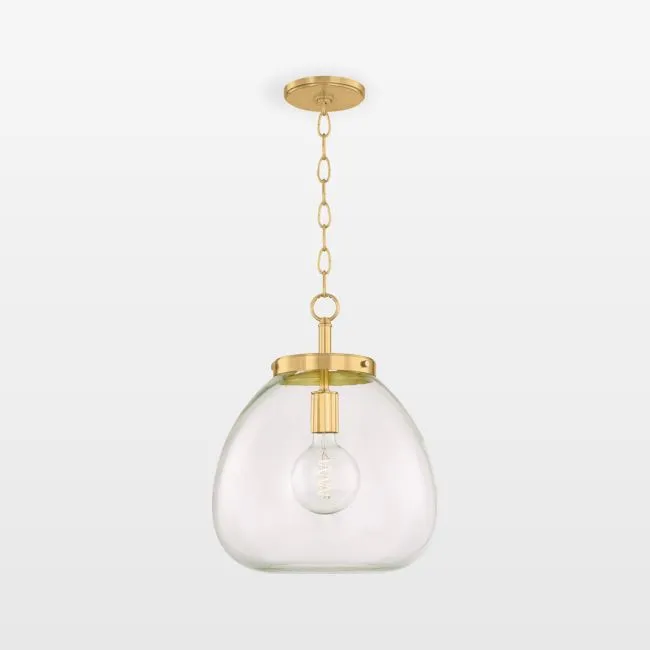 Clovelly Brass Pendant Large