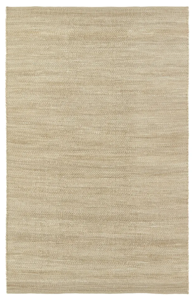 Kate Lester + Esdras Handmade Solid Beige/ Gray Area Rug (2'X3')