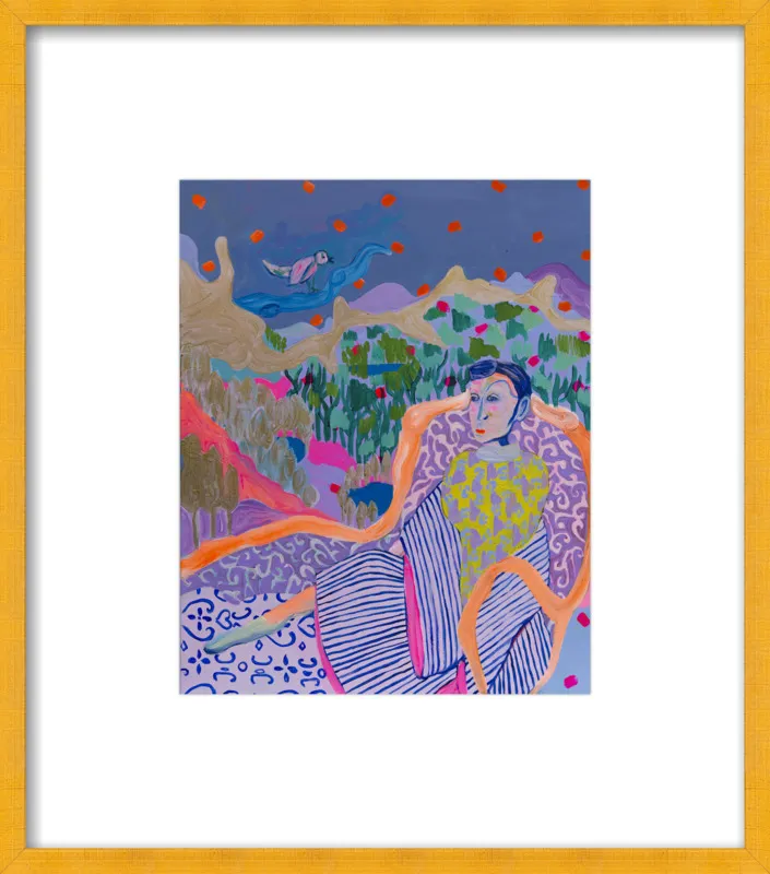 "The Nightingale" illustration by Davina Shefet for Artfully Walls