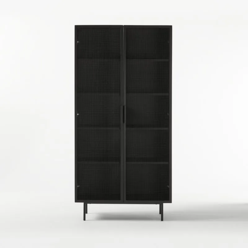 Trace Black Wire Bookcase