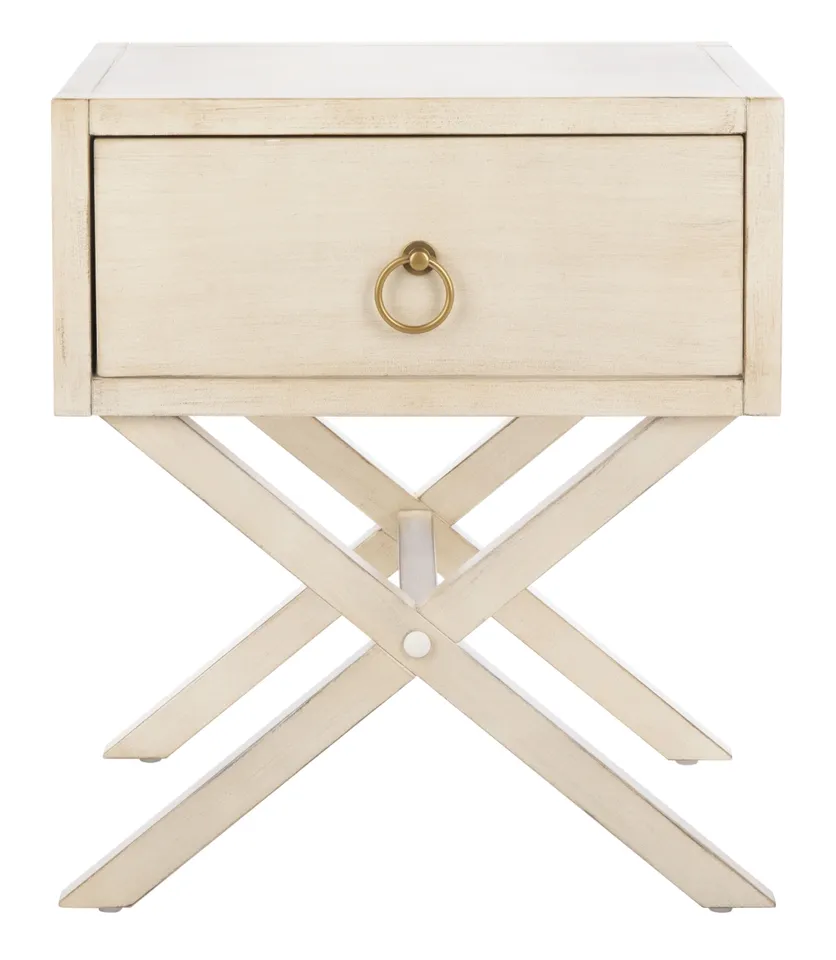Odilia 1 Drawer Nightstand - Antique / White