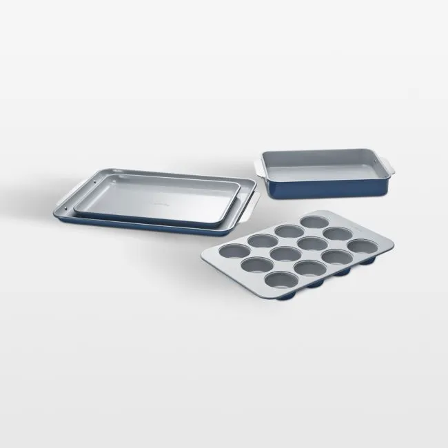 Caraway ® Navy Non-Toxic Ceramic Nonstick 6-Piece Half Bakeware Set