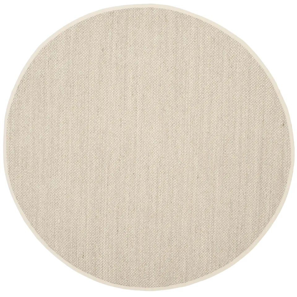 Arlo Home Woven Area Rug, NF143C, Marble/Beige,  9' X 9' Round