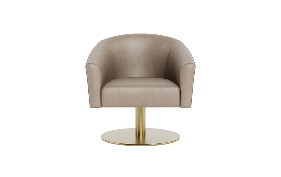 Tegan Leather Pedestal Swivel Chair