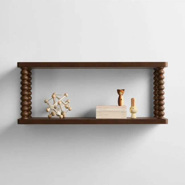 Jenny Lind Deep Brown Wood Kids Wall Shelf