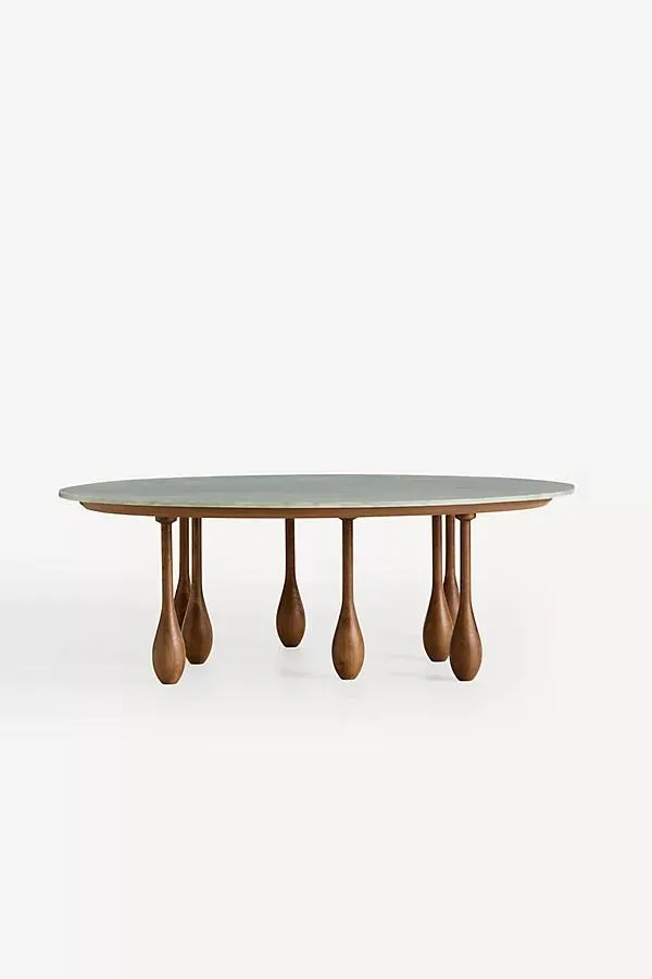 Oval 48" Marble Coffee Table
