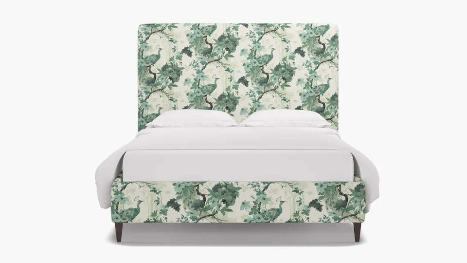 Classic Bed, Jade Peacock Park, Espresso Square Tapered Leg, Full
