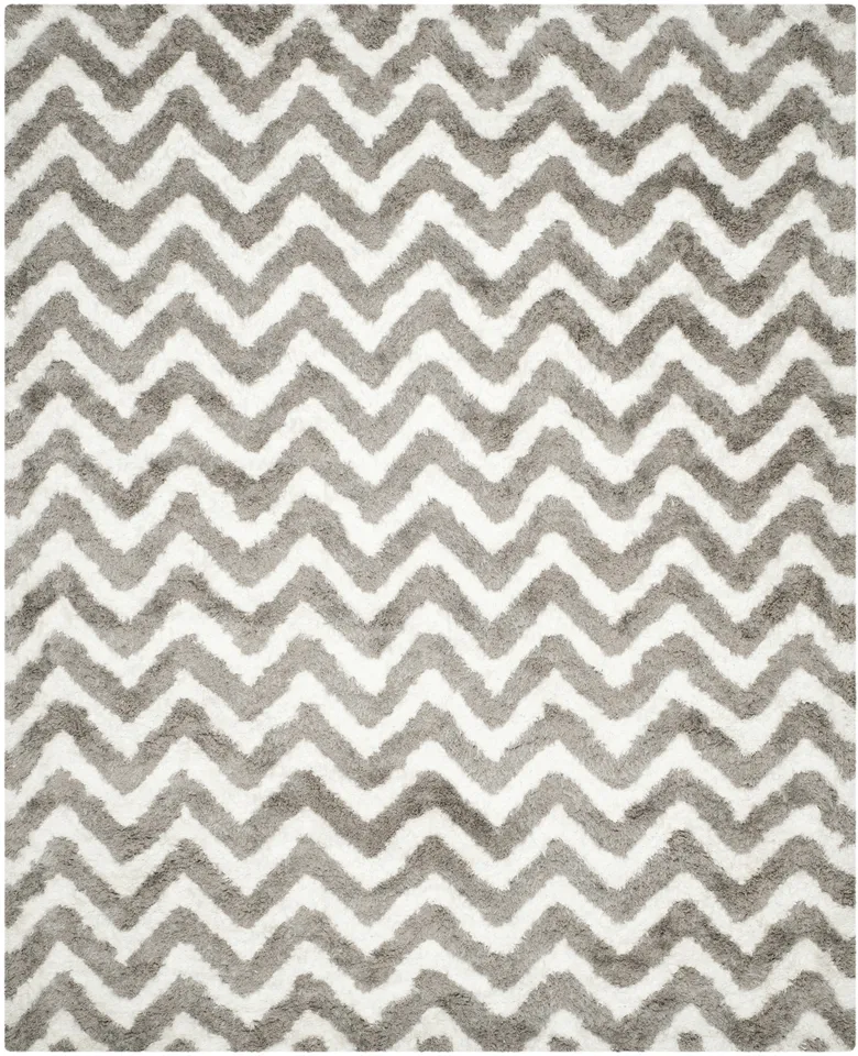 Arlo Home Hand Tufted Area Rug, BSG320A, Ivory/Silver,  8' X 10'