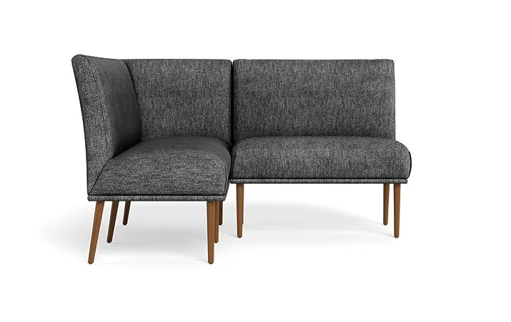 Dorian Upholstered Petite Left Banquette with Tufting Option