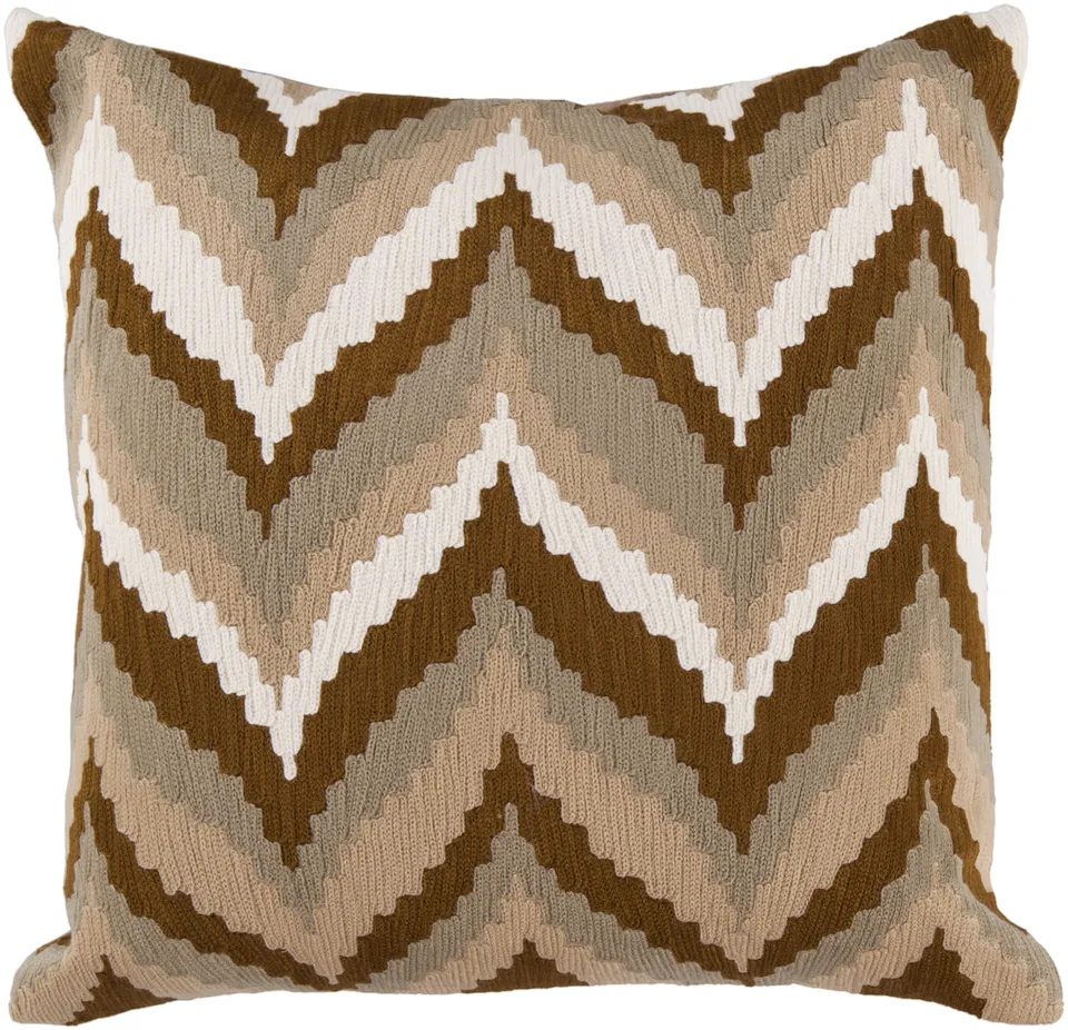 Ikat Chevron AR-058 18"L x 18"W Down Filled Pillow