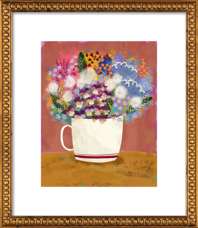 Violas in Russet by Joy Laforme for Artfully Walls