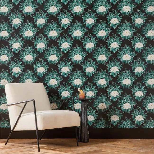 Palm Leaf Wallpaper Brown