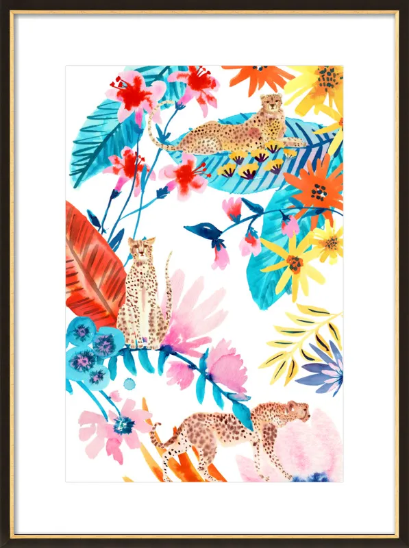Cheetah Jungle by Jen Lindup for Artfully Walls
