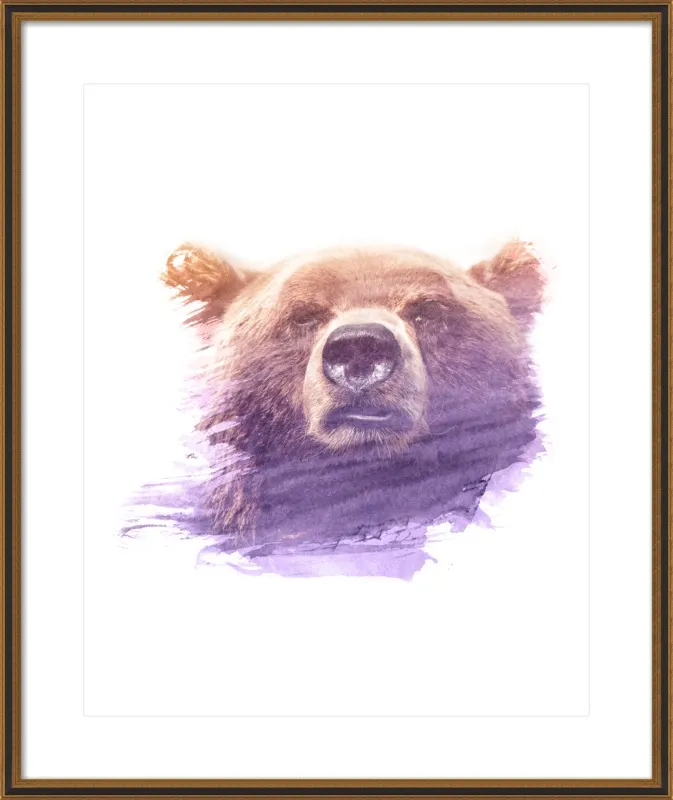 BEAR SUPERIMPOSED WATERCOLOR by Emiliano Deificus for Artfully Walls