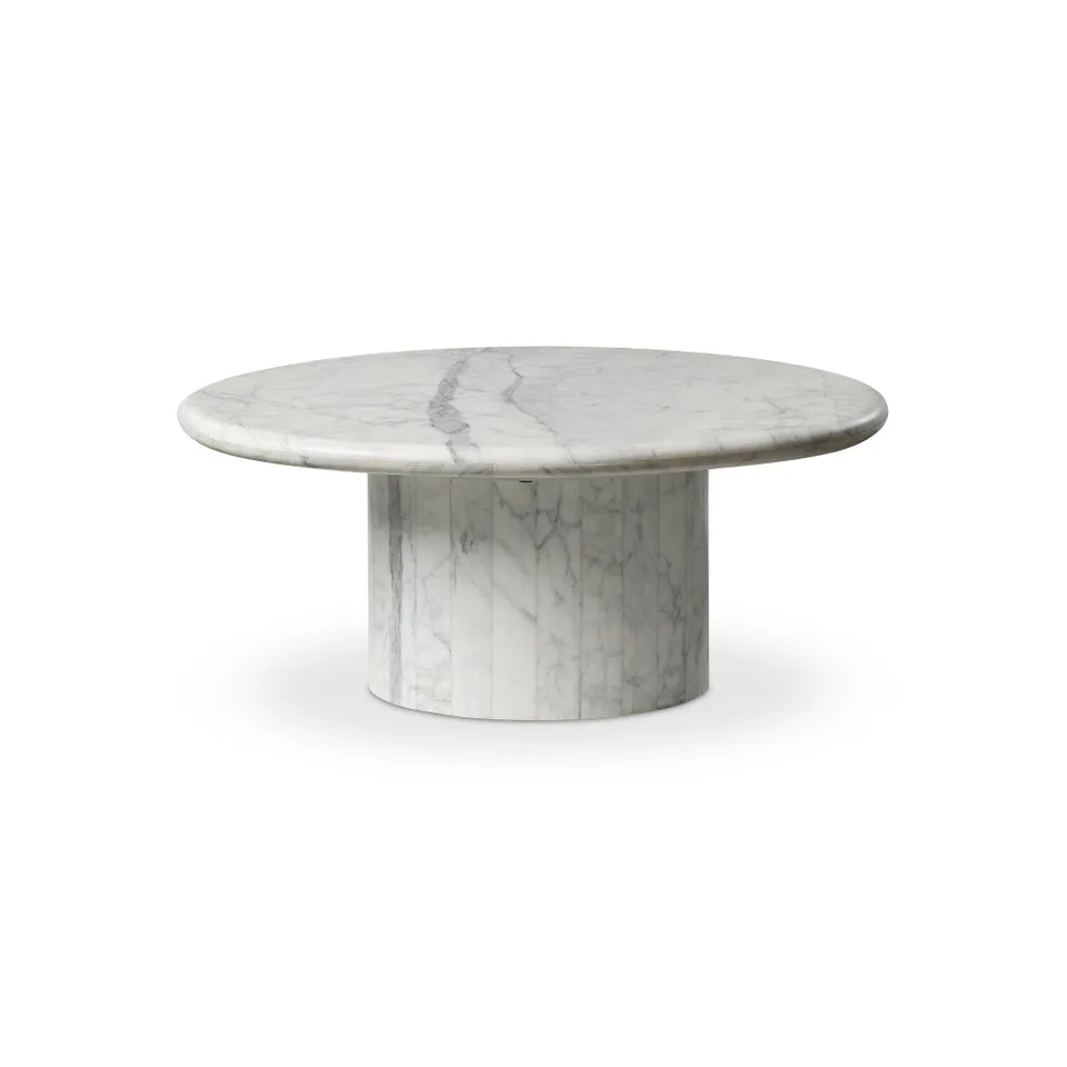Stuart Nesting Coffee Table - White Calacatta Marble